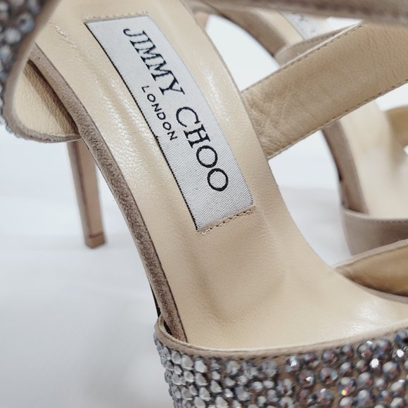 Jimmy Choo Suede with Hotfix Sandals - Picture 8 of 10